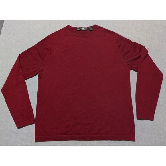 Neiman Marcus Other - Neiman Marcus Cashmere Sweater L Red Burgundy Crewneck Long Sleeve